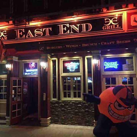 East end bar and grill - The East End is known as a second home to Syracuse University Alumni. And they have earned their reputation as the #1 bar in NYC for NY football Giants fans. Guest Bartending: To request a guest bartending gig at The East End, call (212) 348-3783 «